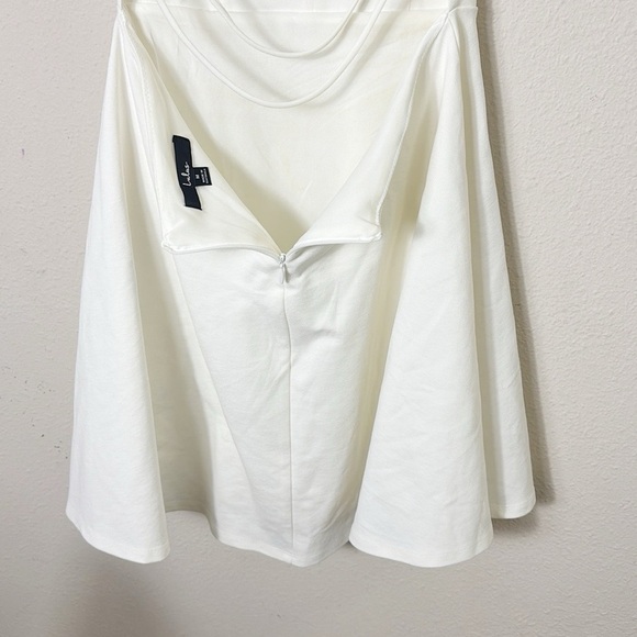 Lulus Believe in Love White Strappy Backless Skater Mini White Dress Sz Medium - Picture 9 of 15